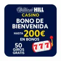 Bono de Bienvenida William Hill Casino 2025 ¡Hasta 200 € + 50 Giros Gratis!